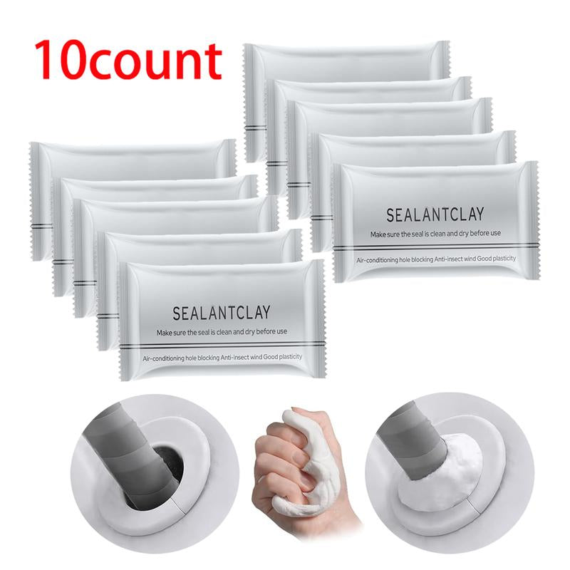 Repair Wall Holes for Wall Hole,10 Counts Waterproof Sealant Mastic,Drain Connection,Quick Mending Mud,Air Conditioning Hole Waterproof Seal Putty.