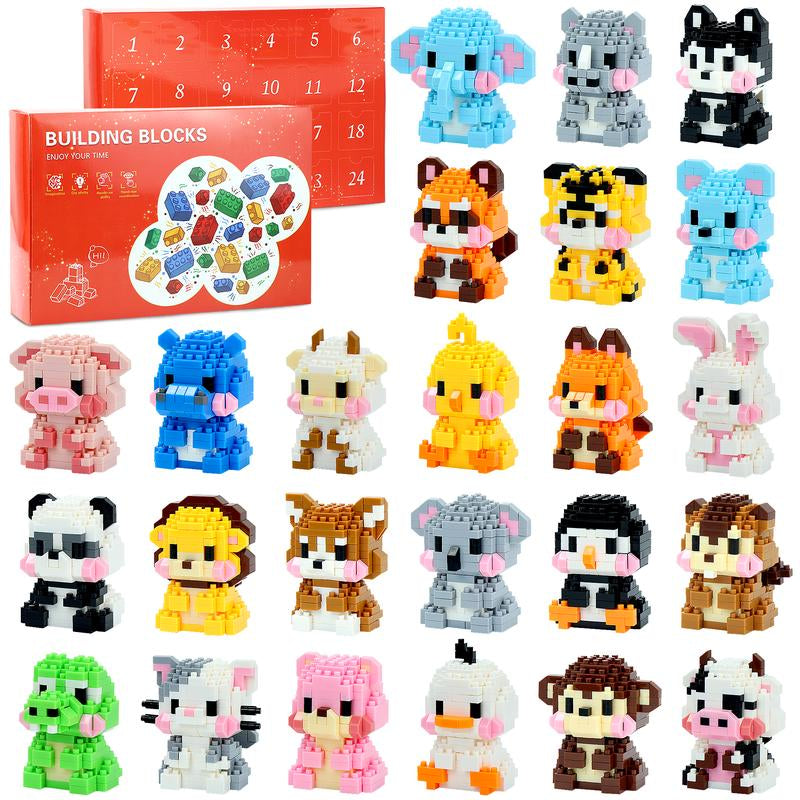 2025 Advent Calendar Mini Building Blocks, 24 Days Small Advent Calendars Toys Fillers Christmas Calendar Countdown for Kids 6+ Diy Kits Magnetic Blocks