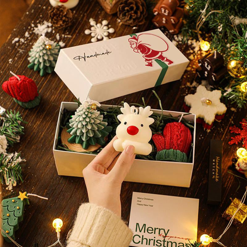 Cute Christmas Scented Candle Gift Set, Creative Handmade Aromatherapy Candles, Festive Home Decor, Perfect Holiday Present