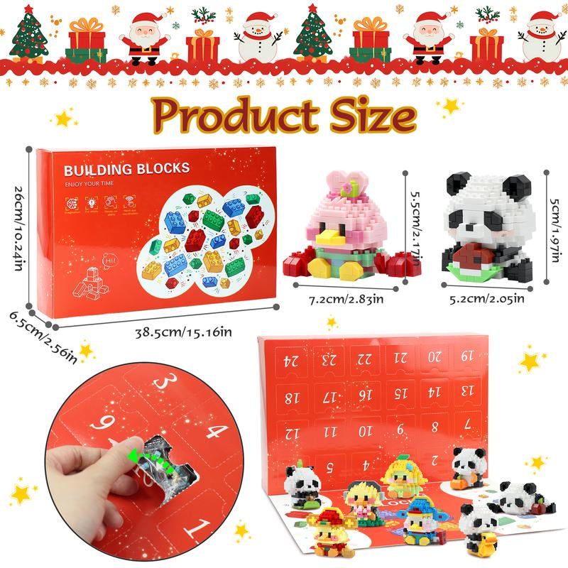 2025 Advent Calendar Mini Building Blocks, 24 Days Small Advent Calendars Toys Fillers Christmas Calendar Countdown for Kids 6+ Diy Kits Magnetic Blocks
