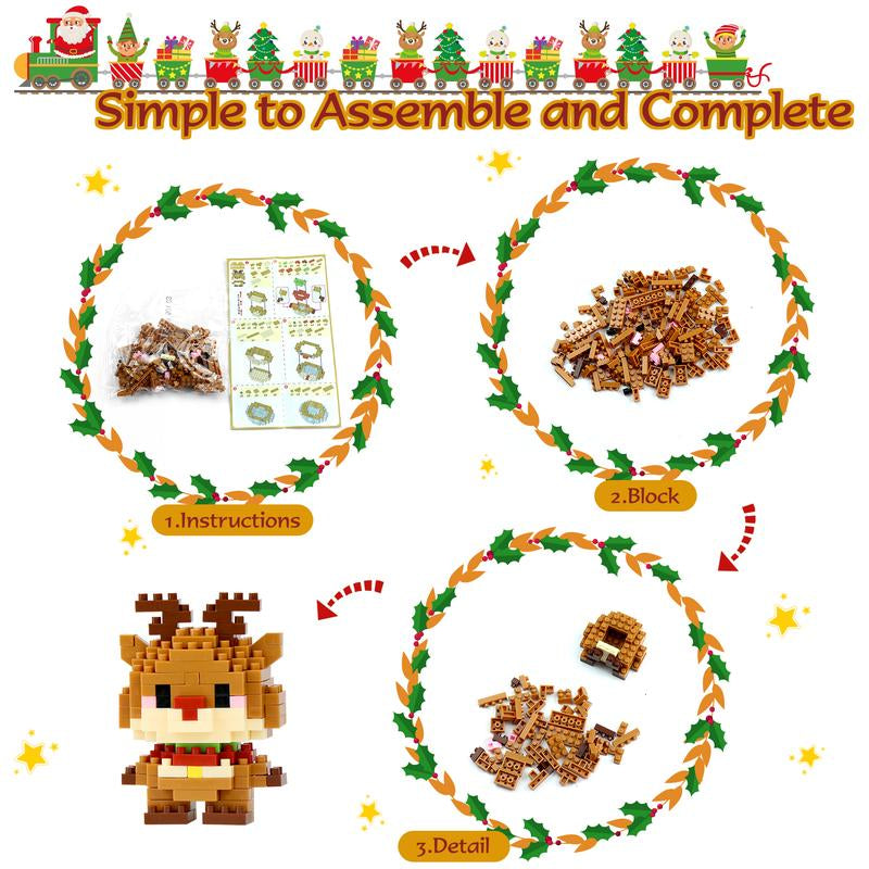 2025 Advent Calendar Mini Building Blocks, 24 Days Small Advent Calendars Toys Fillers Christmas Calendar Countdown for Kids 6+ Diy Kits Magnetic Blocks