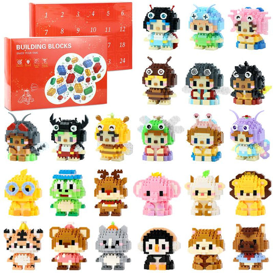 2025 Advent Calendar Mini Building Blocks, 24 Days Small Advent Calendars Toys Fillers Christmas Calendar Countdown for Kids 6+ Diy Kits Magnetic Blocks