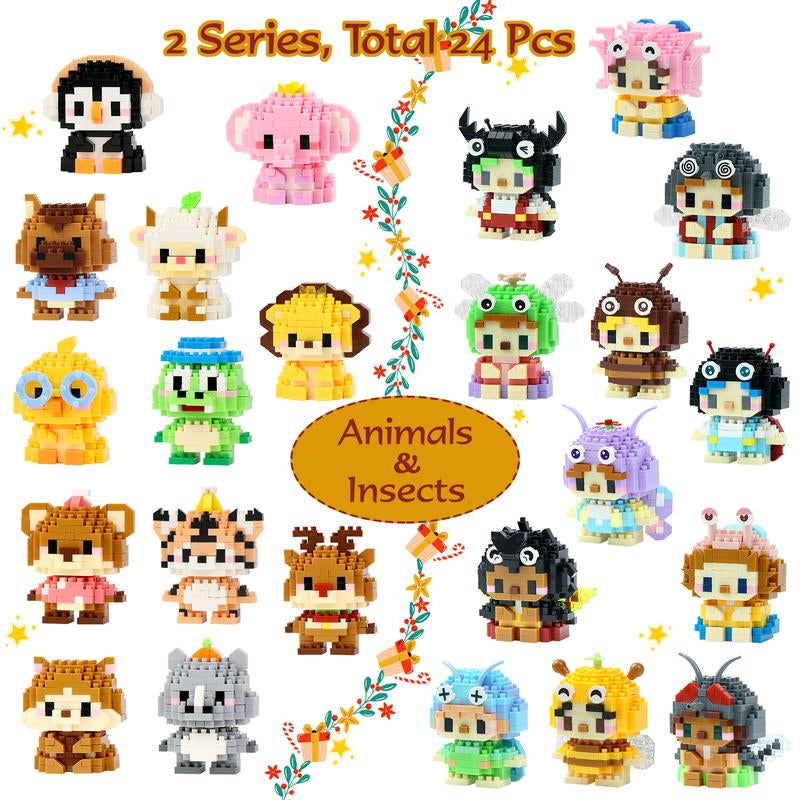 2025 Advent Calendar Mini Building Blocks, 24 Days Small Advent Calendars Toys Fillers Christmas Calendar Countdown for Kids 6+ Diy Kits Magnetic Blocks